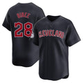 Johmsee C.Guardians #28 Tanner Bibee Player Navy Limited Home Game Stitched Jerseys