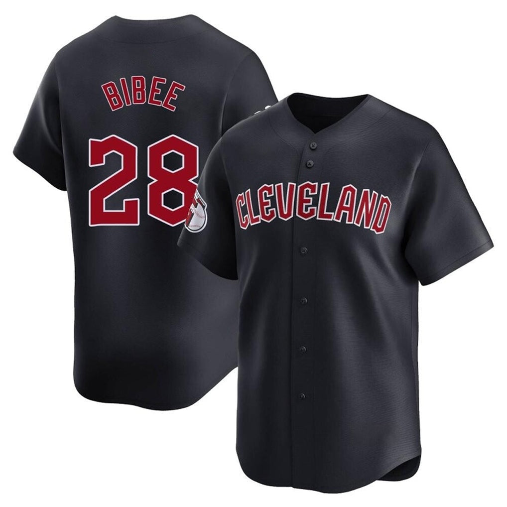 Johmsee C.Guardians #28 Tanner Bibee Player Navy Limited Home Game Stitched Jerseys