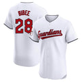 Johmsee C.Guardians #28 Tanner Bibee Player White Limited Elite Home Stitched Jerseys