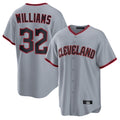 Johmsee C.Guardians #32 Gavin Williams Player Gray Home Game Stitched Jerseys