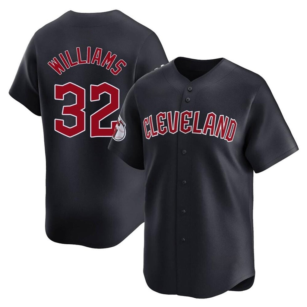 Johmsee C.Guardians #32 Gavin Williams Player Navy Limited Home Game Stitched Jerseys