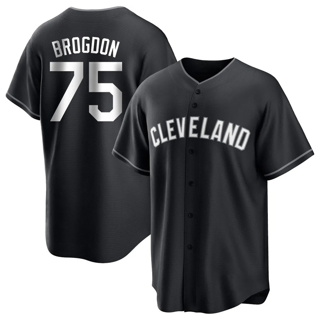 Johmsee C.Guardians #75 Connor Brogdon Player Black Home Game Stitched Jerseys