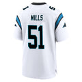Johmsee C.Panthers #51 Sam Mills Player White Home Game Stitched Jerseys