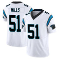 Johmsee C.Panthers #51 Sam Mills Player White Vapor F.U.S.E. Limited Home Game Stitched Jerseys