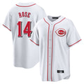 Johmsee C.Reds #14 Pete Rose Player White Game Home Stitched Jerseys