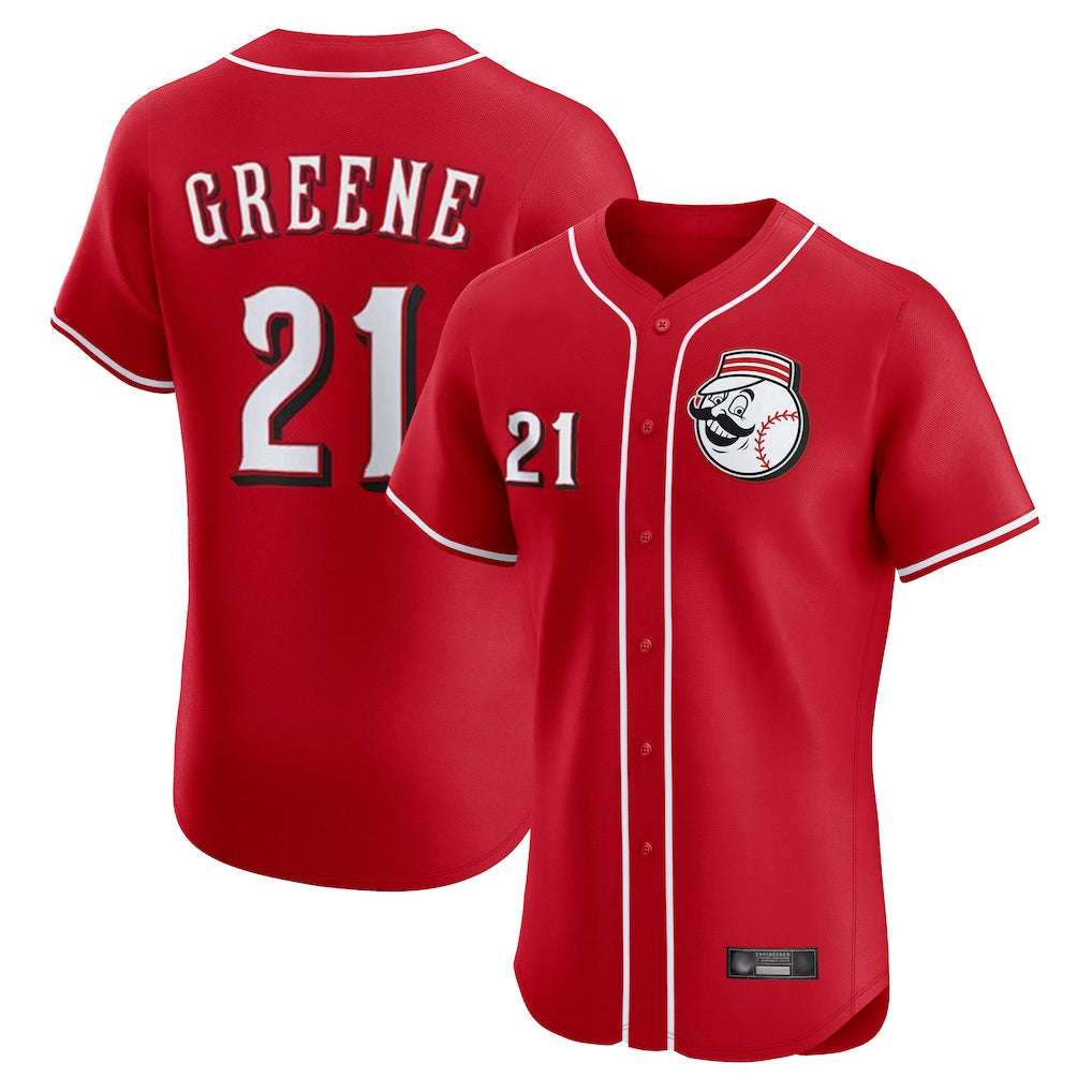Johmsee C.Reds #21 Hunter Greene Player Red Limited Elite Home Game Stitched Jerseys