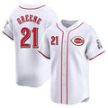 Johmsee C.Reds #21 Hunter Greene Player White Home Limited Stitched Jerseys