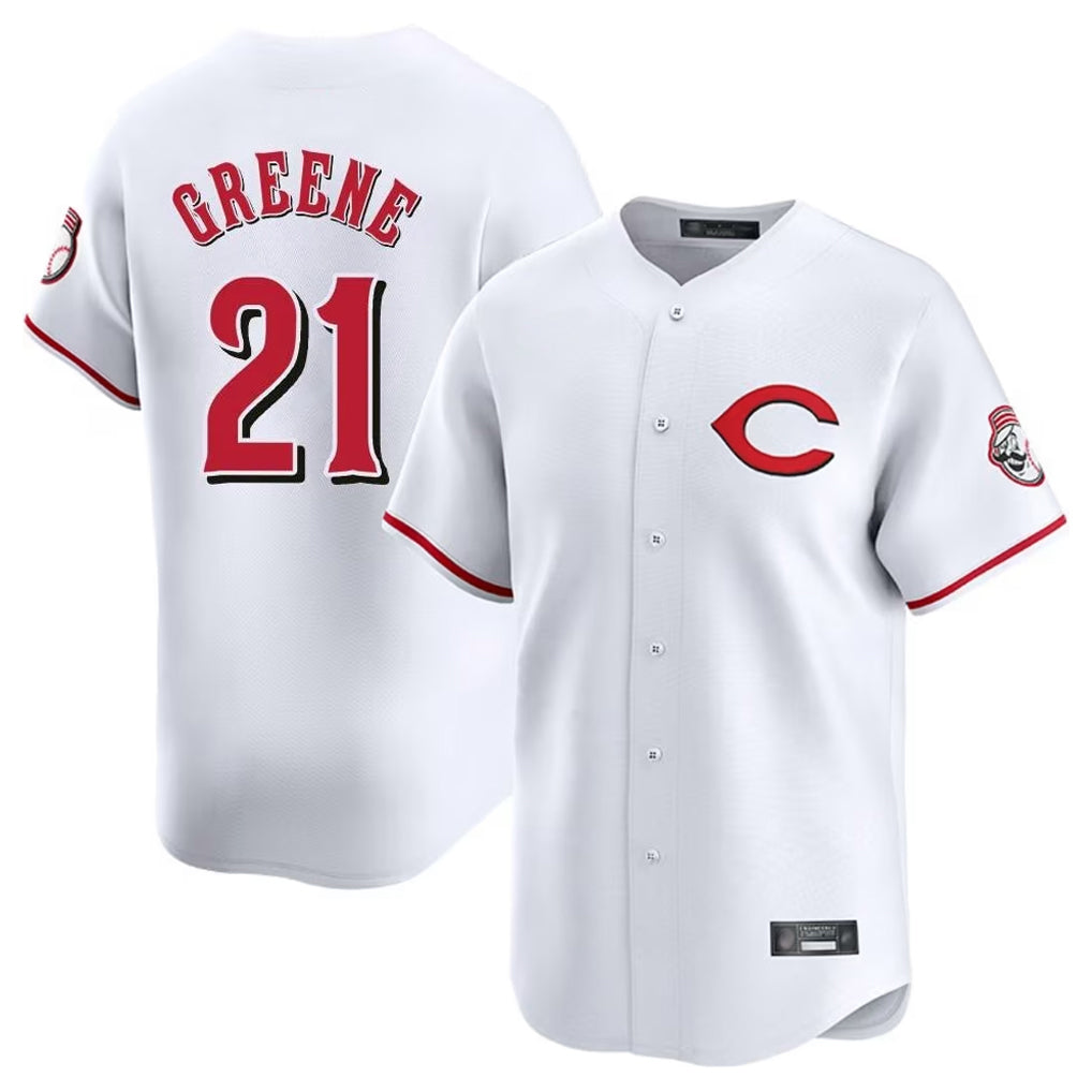 Johmsee C.Reds #21 Hunter Greene Player White Limited Home Stitched Jerseys