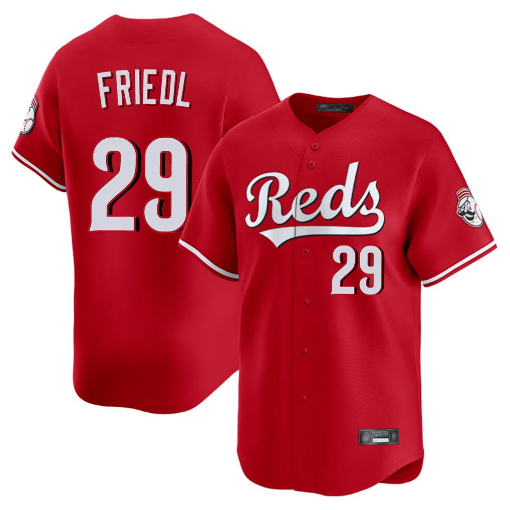 Johmsee C.Reds #29 TJ Friedl Player Red Home Limited Stitched Jerseys