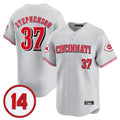 Johmsee C.Reds #37 Tyler Stephenson Player Gray Vapor Premier Limited Home Stitched Jerseys