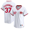 Johmsee C.Reds #37 Tyler Stephenson Player White Cooperstown Collection Limited T-shirt Home Stitched Jerseys