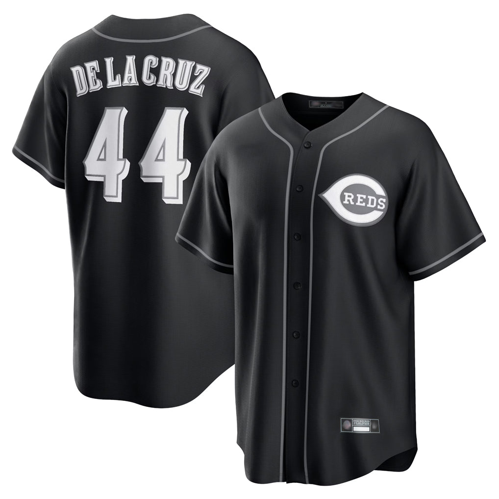 Johmsee C.Reds #44 Elly De La Cruz Player Black Home Game Stitched Jerseys