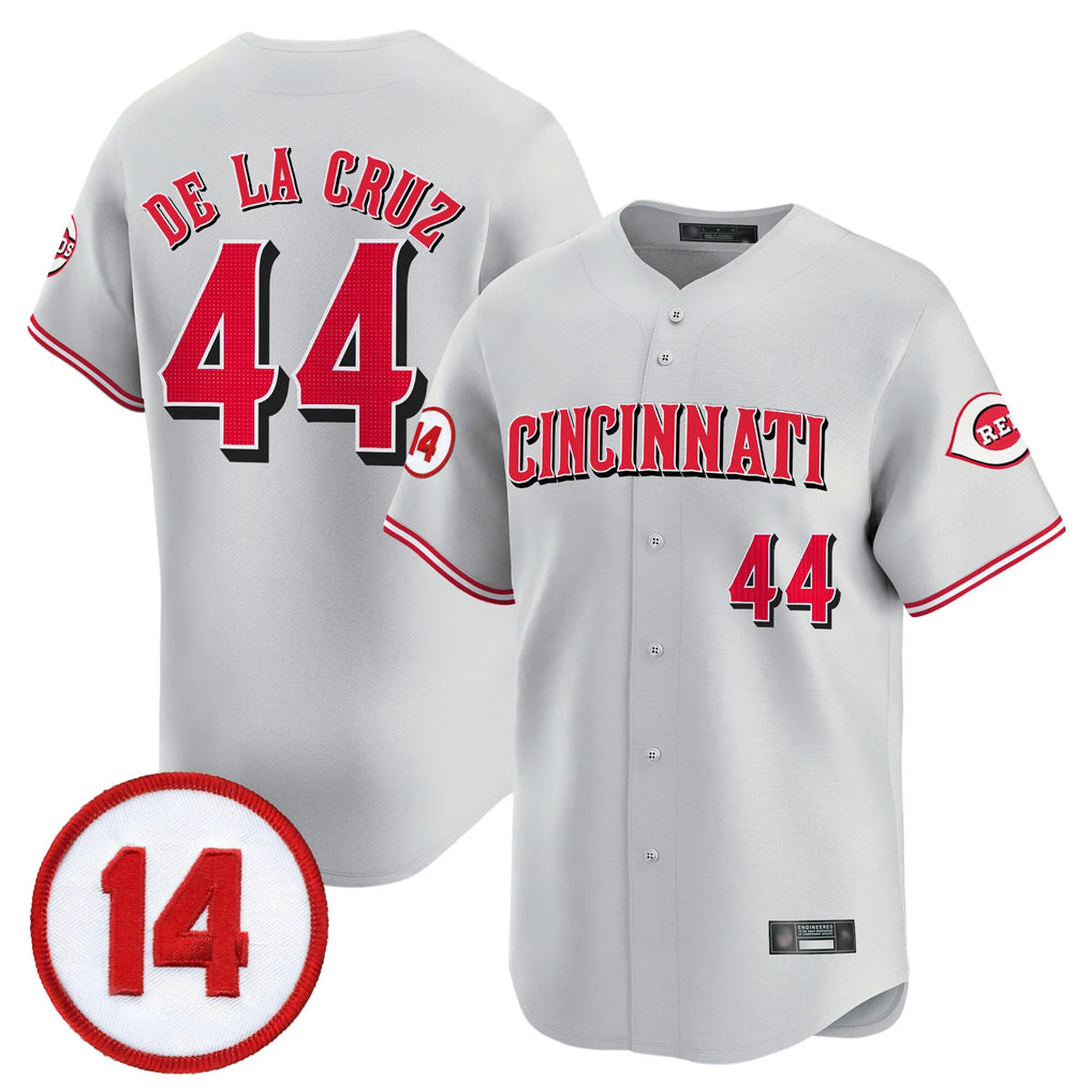 Johmsee C.Reds #44 Elly De La Cruz Player Gray Vapor Premier Limited Home Stitched Jerseys