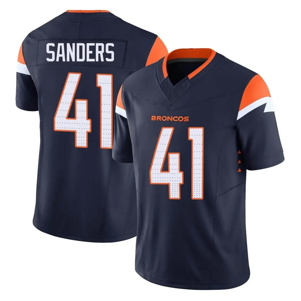 Johmsee D.Broncos #41 Drew Sanders Player Navy Limited Vapor F.U.S.E. Home Game Stitched Jerseys