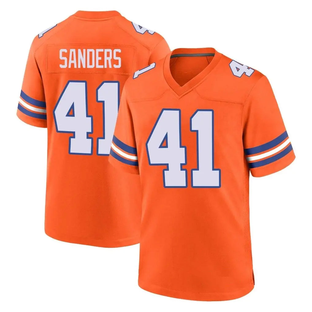Johmsee D.Broncos #41 Drew Sanders Player Orange Alternate Collection Throwback Game Stitched Jerseys