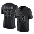 Johmsee D.Cowboys #33 Javonte Williams Player Black Limited Reflective Home Game Stitched Jerseys