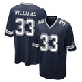 Johmsee D.Cowboys #33 Javonte Williams Player Navy Home Game Stitched Jerseys