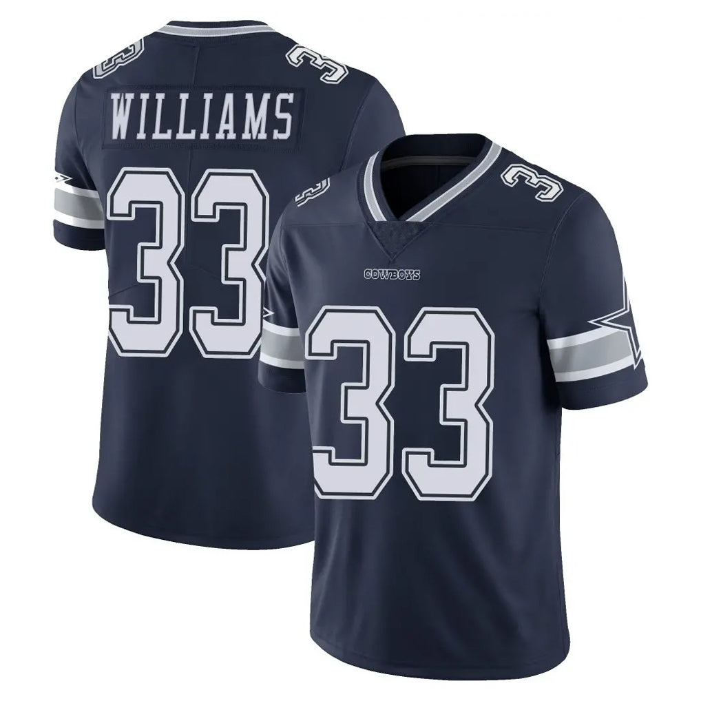 Johmsee D.Cowboys #33 Javonte Williams Player Navy Vapor Untouchable Limited Home Game Stitched Jerseys