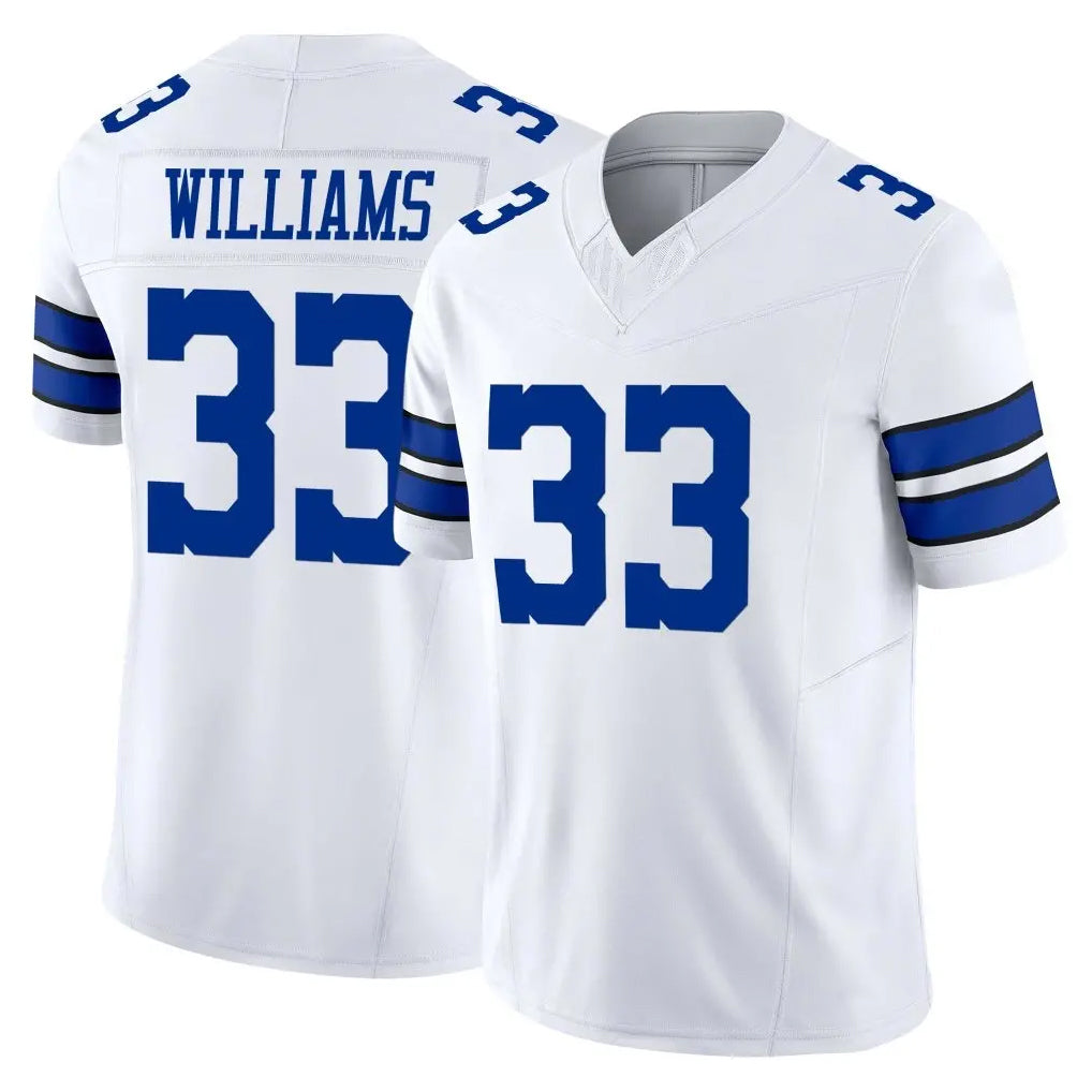 Johmsee D.Cowboys #33 Javonte Williams Player White Limited Vapor F.U.S.E. Home Game Stitched Jerseys