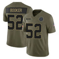 Johmsee D.Cowboys #52 Tyler Booker Player Olive 2025 Salute to Service Limited Home Game Stitched Jerseys