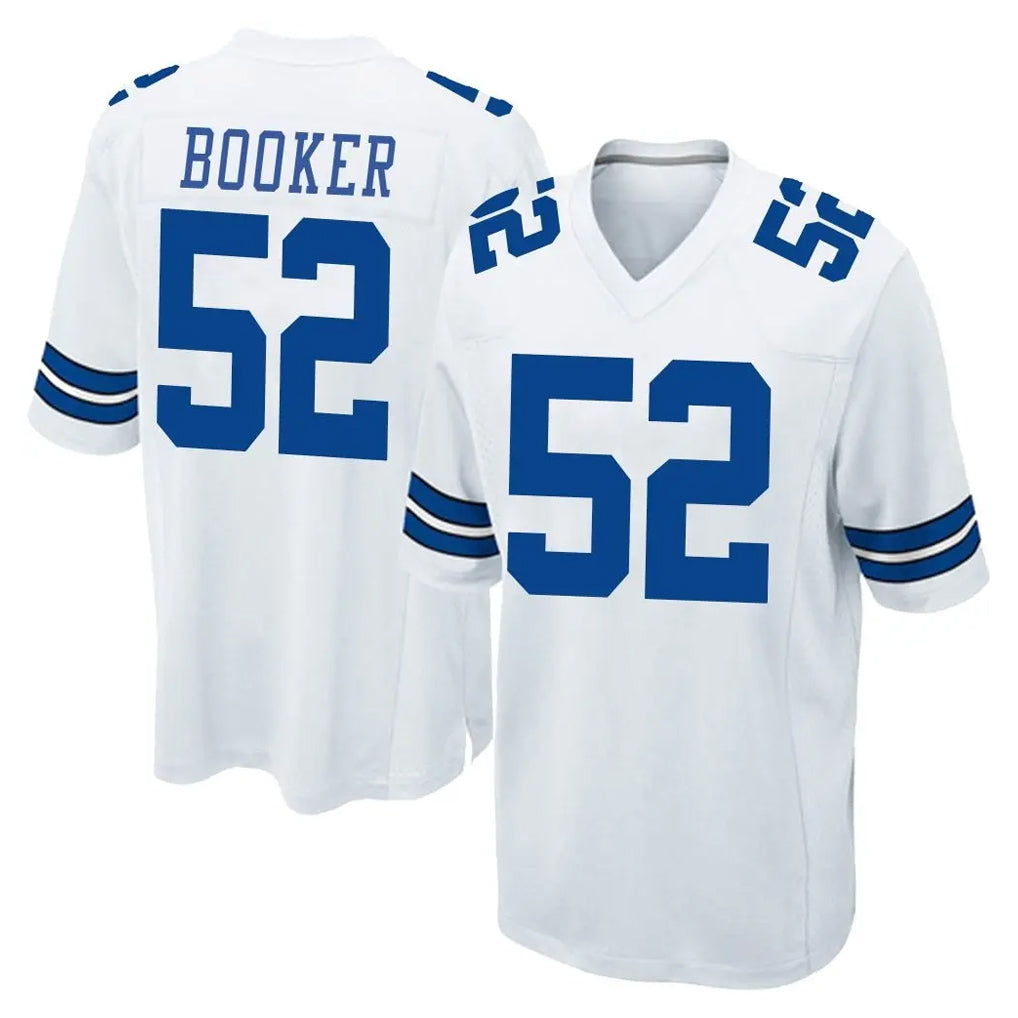Johmsee D.Cowboys #52 Tyler Booker Player White Home Game Stitched Jerseys