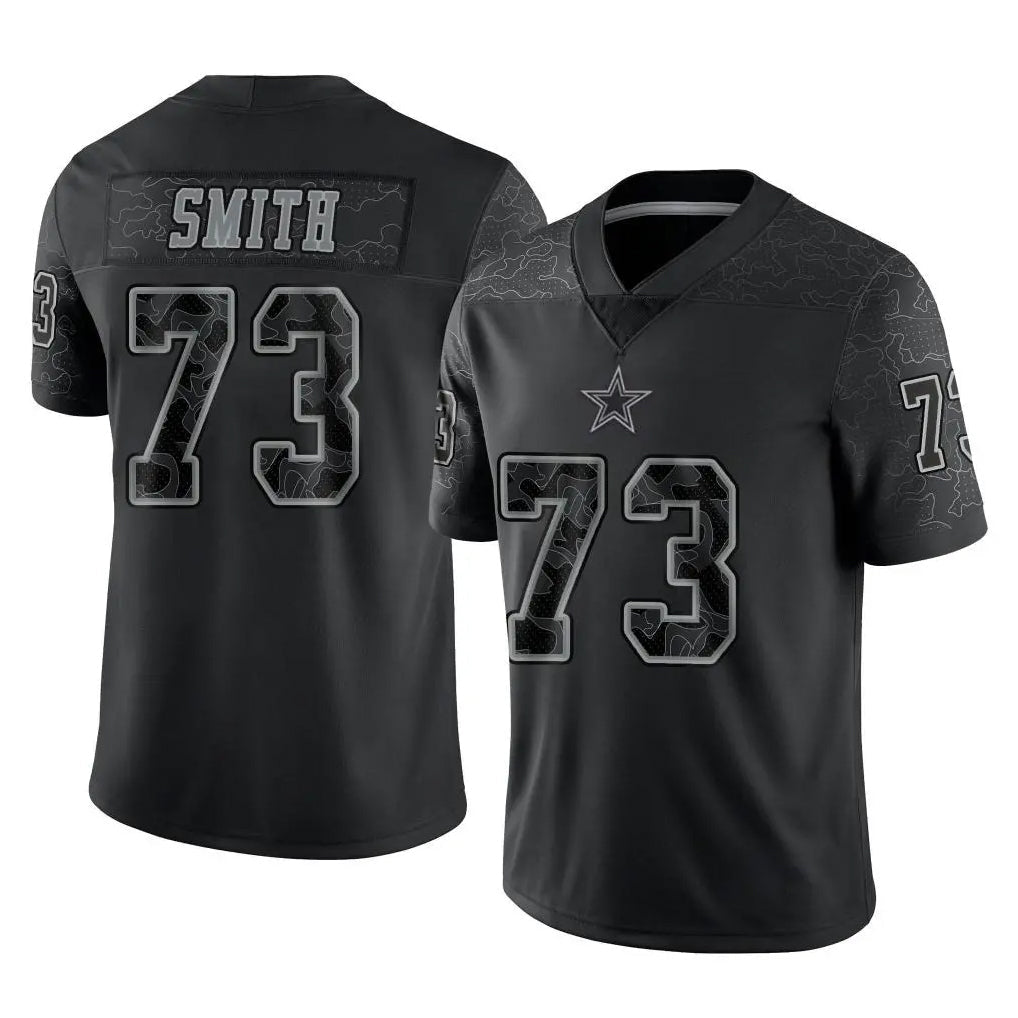 Johmsee D.Cowboys #73 Tyler Smith Player Black Limited Reflective Home Game Stitched Jerseys