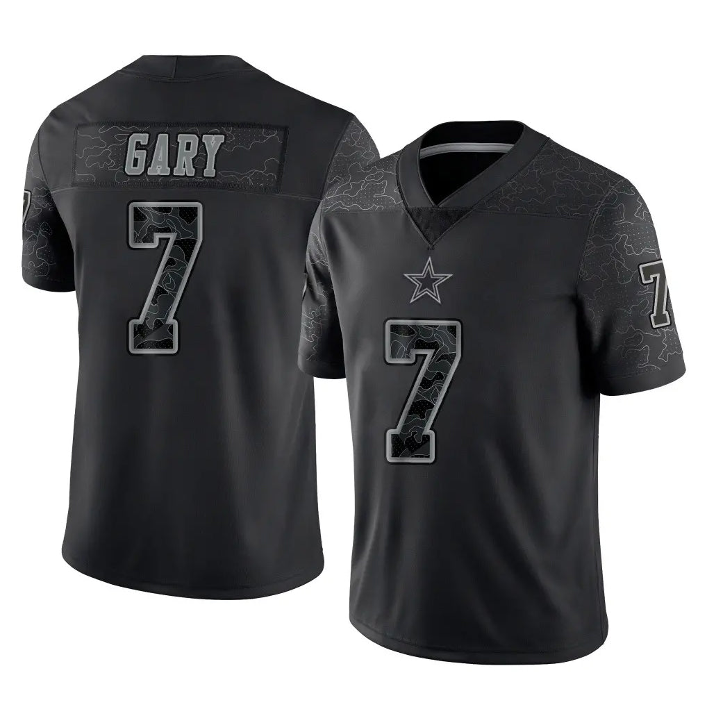 Johmsee D.Cowboys #7 Rashan Gary Player Black Limited Reflective Home Game Stitched Jerseys