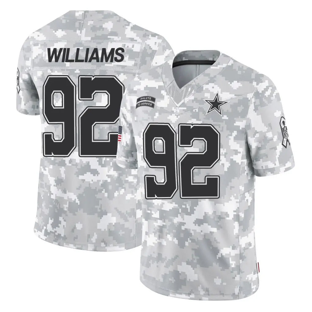Johmsee D.Cowboys #92 Quinnen Williams Player Arctic Camo Salute to Service Limited Home Game Stitched Jerseys
