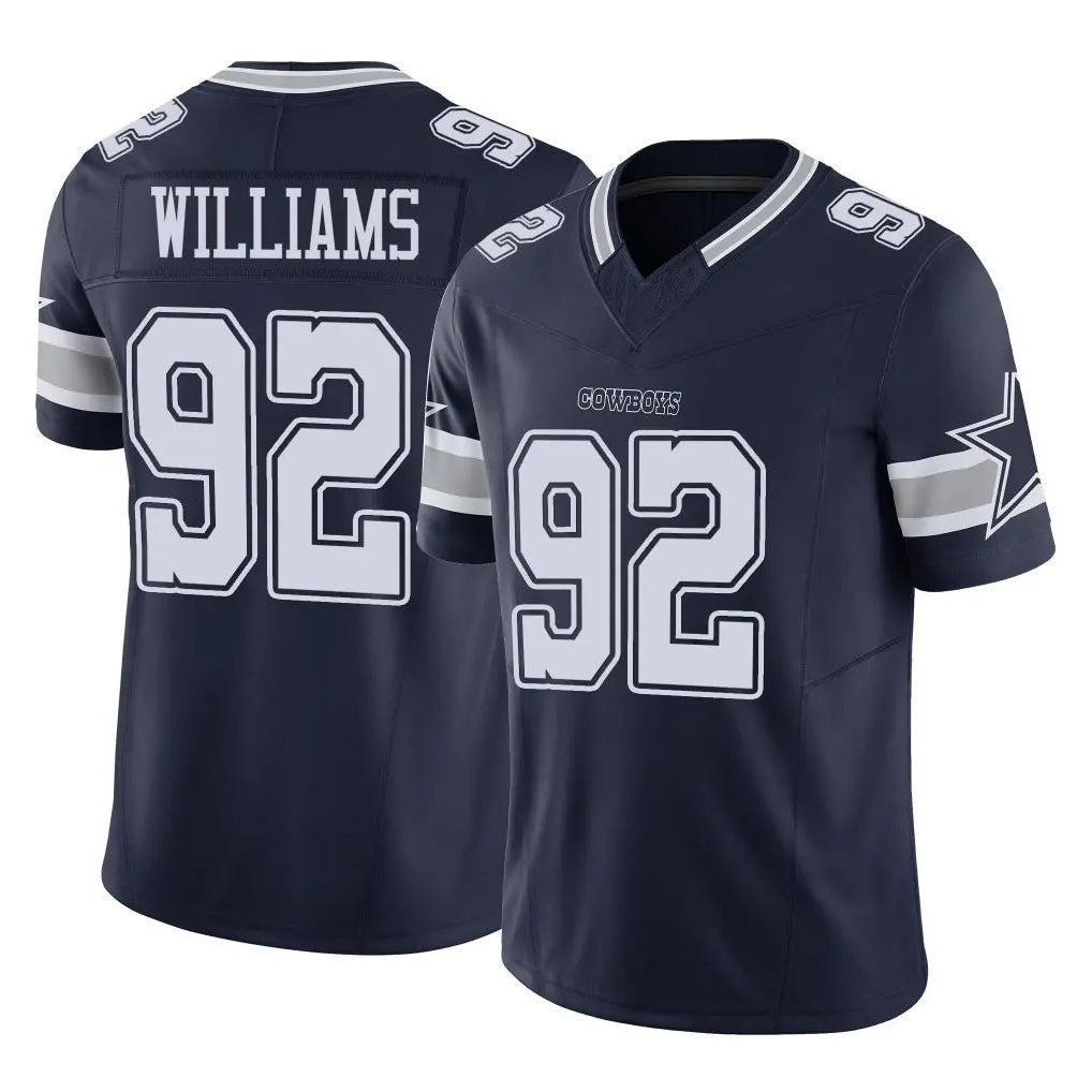 Johmsee D.Cowboys #92 Quinnen Williams Player Navy Limited Vapor F.U.S.E. Home Game Stitched Jerseys