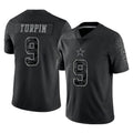 Johmsee D.Cowboys #9 KaVontae Turpin Player Black Limited Reflective Home Game Stitched Jerseys