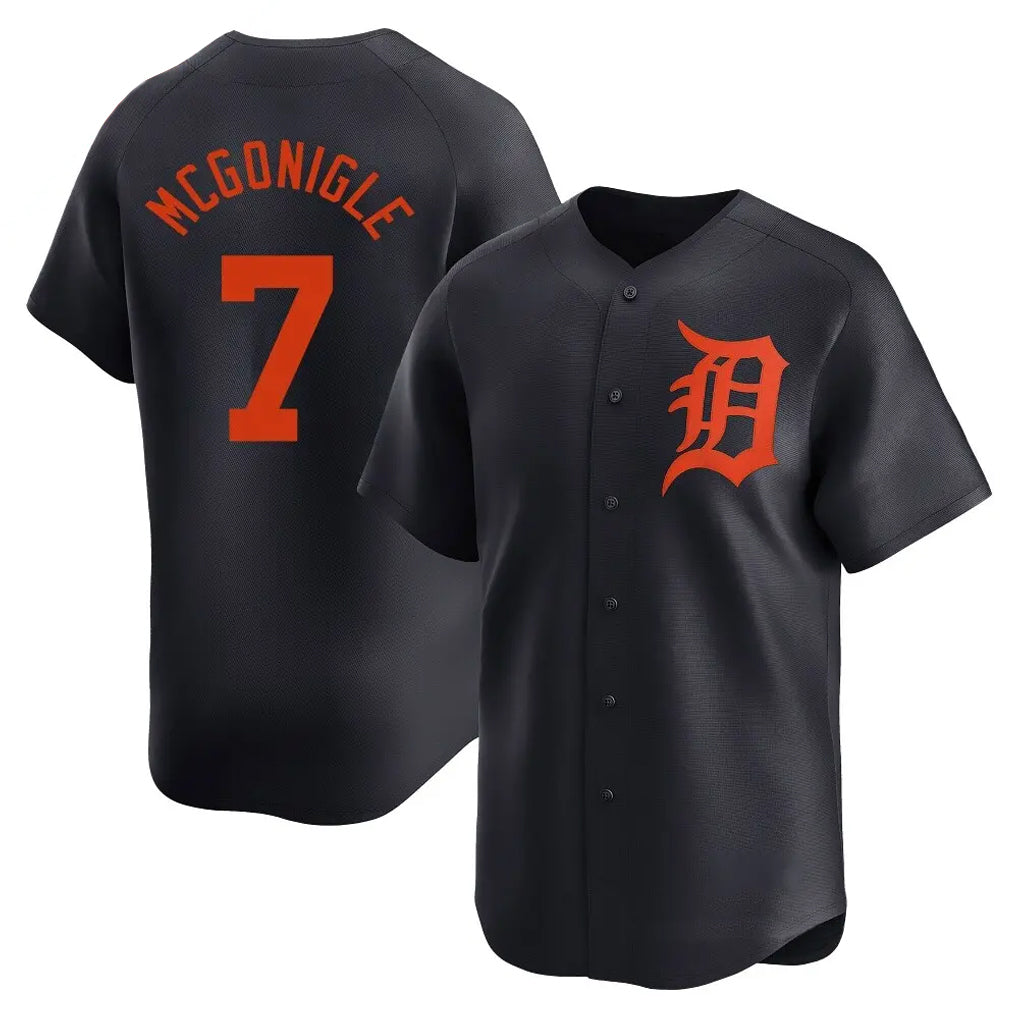 Johmsee D.Tigers #7 Kevin McGonigle Player Navy Home Limited Stitched Jerseys