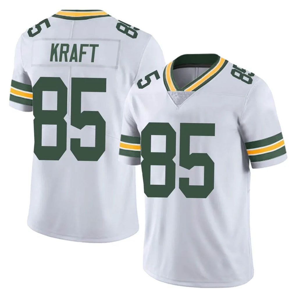Johmsee GB.Packers #85 Tucker Kraft Player White Vapor Untouchable Limited Home Game Stitched Jerseys