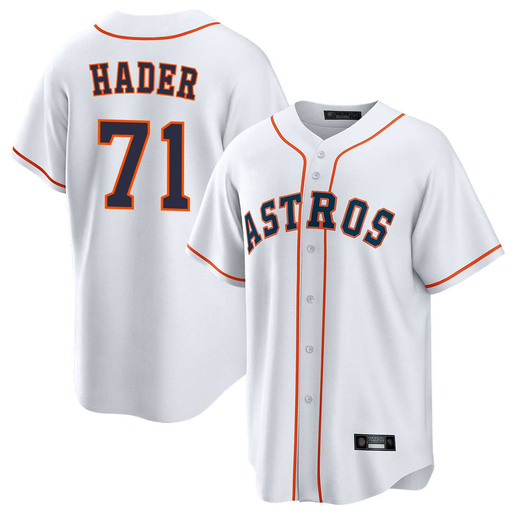 Johmsee H.Astros #71 Josh Hader Player White Home Game Stitched Jerseys