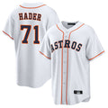 Johmsee H.Astros #71 Josh Hader Player White Home Game Stitched Jerseys