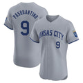 Johmsee KC.Royals #9 Vinnie Pasquantino Player Gray Limited Elite Home Stitched Jerseys