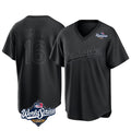 Johmsee LA.Dodgers #16 Will Smith Player Black World Series Pitch Fashion T-shirt Stitched Jerseys