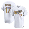 Johmsee LA.Dodgers #17 Shohei Ohtani Player Gold Collection Limited Home Stitched Jerseys
