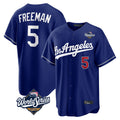 Johmsee LA.Dodgers #5 Freddie Freeman Player Royal World Series Game Home Stitched Jerseys