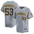 Johmsee M.Brewers #53 Brandon Woodruff Player Gray Home Limited Stitched Jerseys