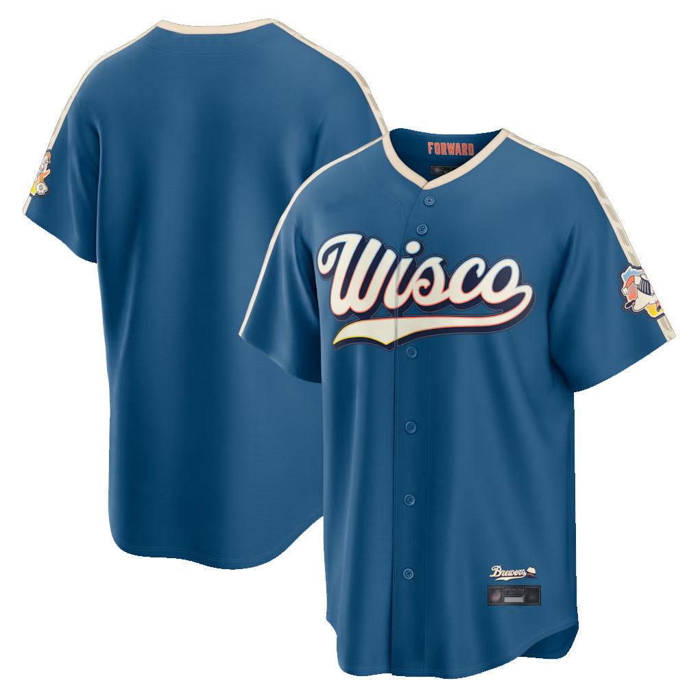 Johmsee M.Brewers Blank Player Blue 2026 City Connect Home Game Stitched Jerseys