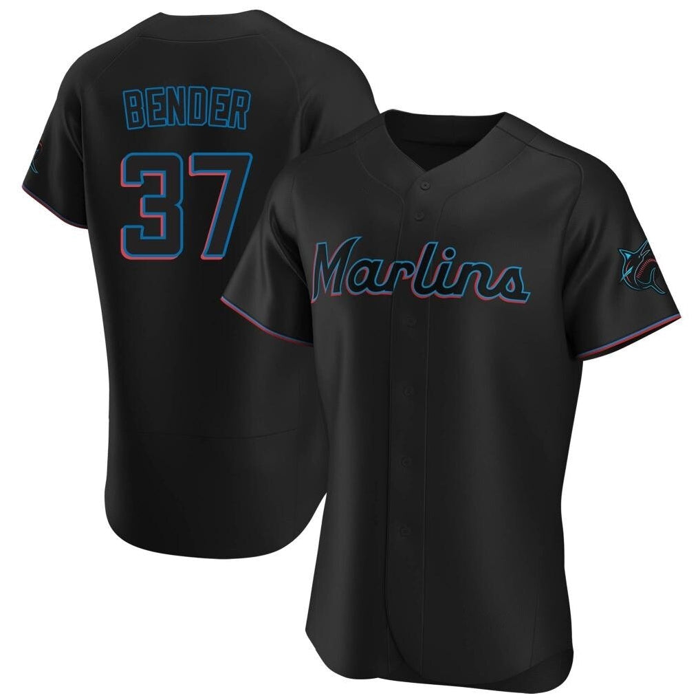 Johmsee M.Marlins #37 Anthony Bender Player Black Home Limited Elite Stitched Jerseys