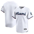 Johmsee M.Marlins Blank Player White Home Limited Stitched Jerseys