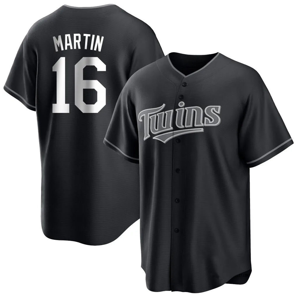 Johmsee M.Twins #16 Austin Martin Player Black Home Game Stitched Jerseys