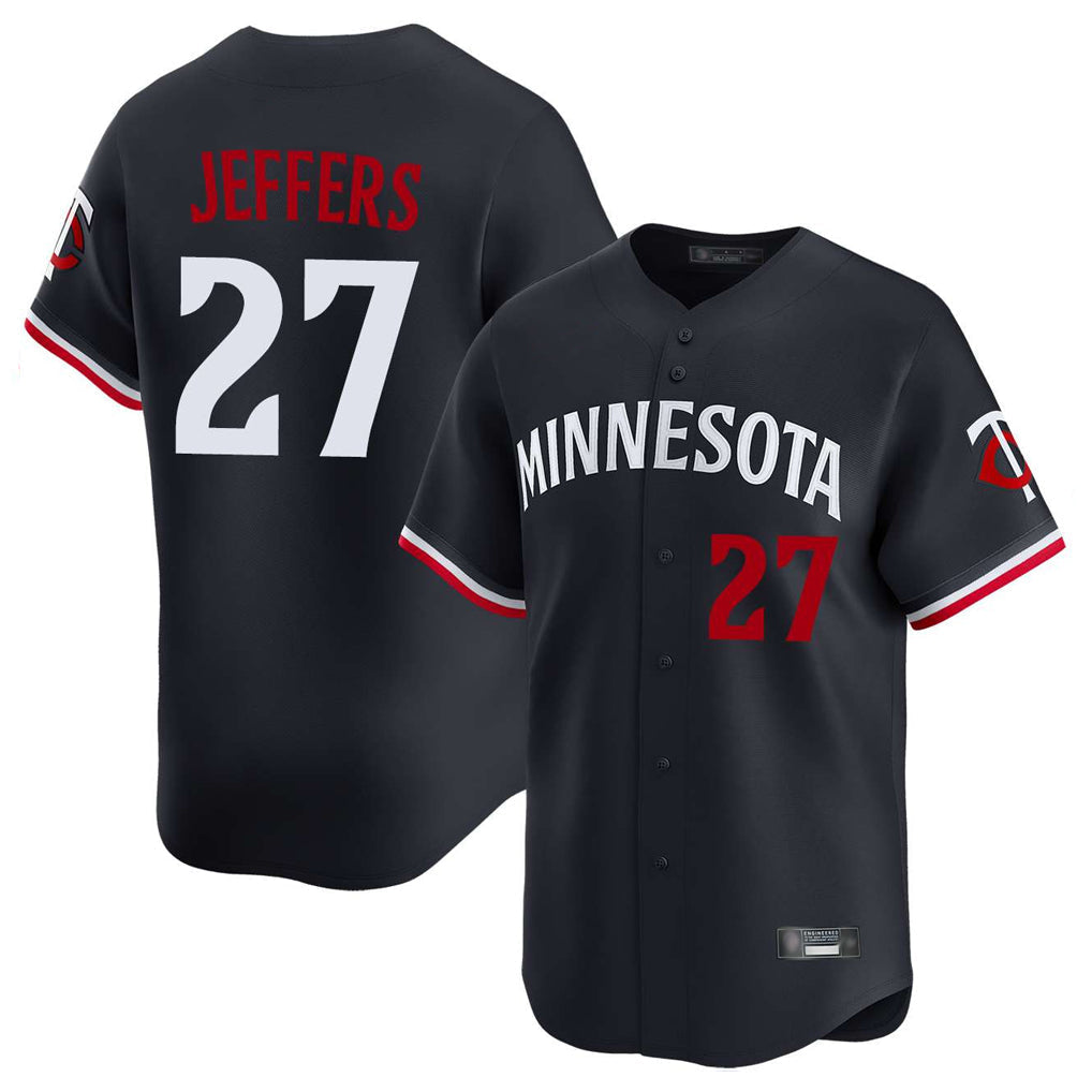 Johmsee M.Twins #27 Ryan Jeffers Player Navy Home Limited Stitched Jerseys
