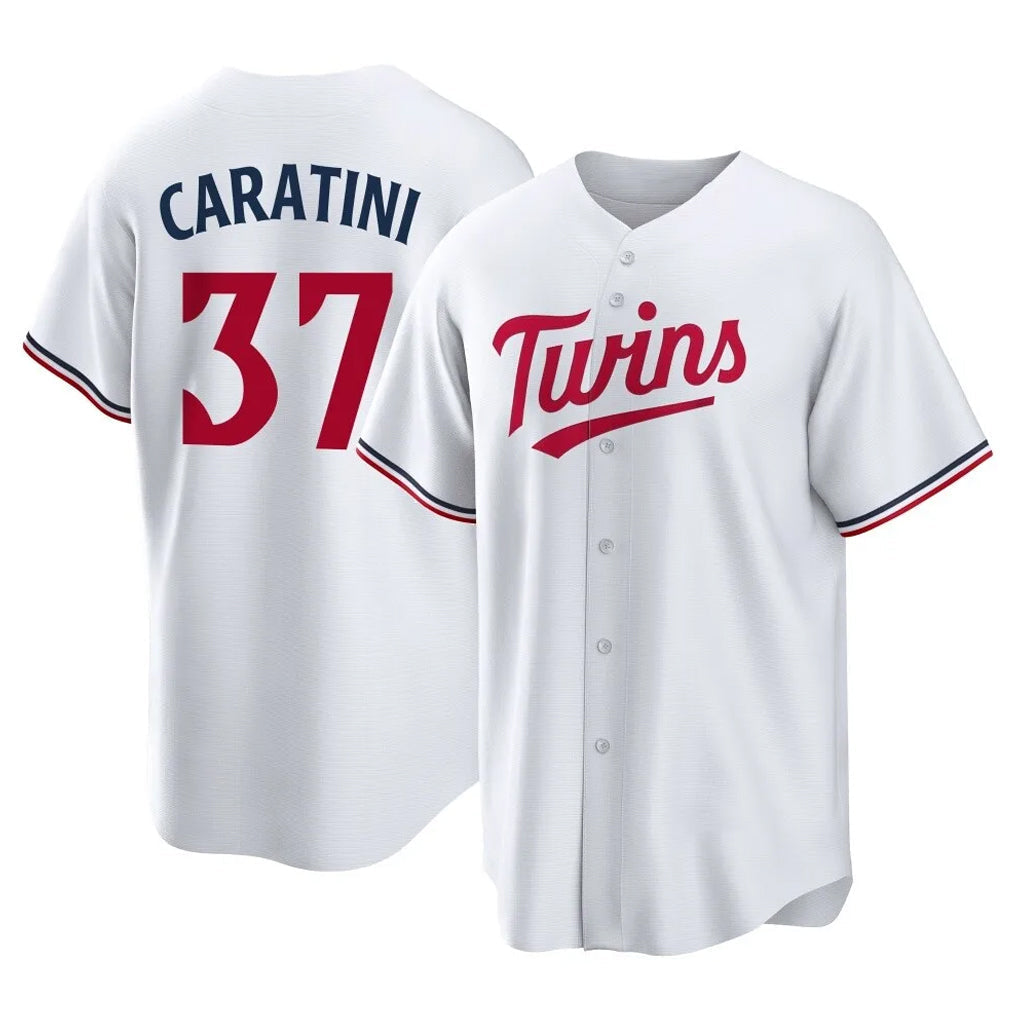Johmsee M.Twins #37 Victor Caratini Player White Home Game Stitched Jerseys