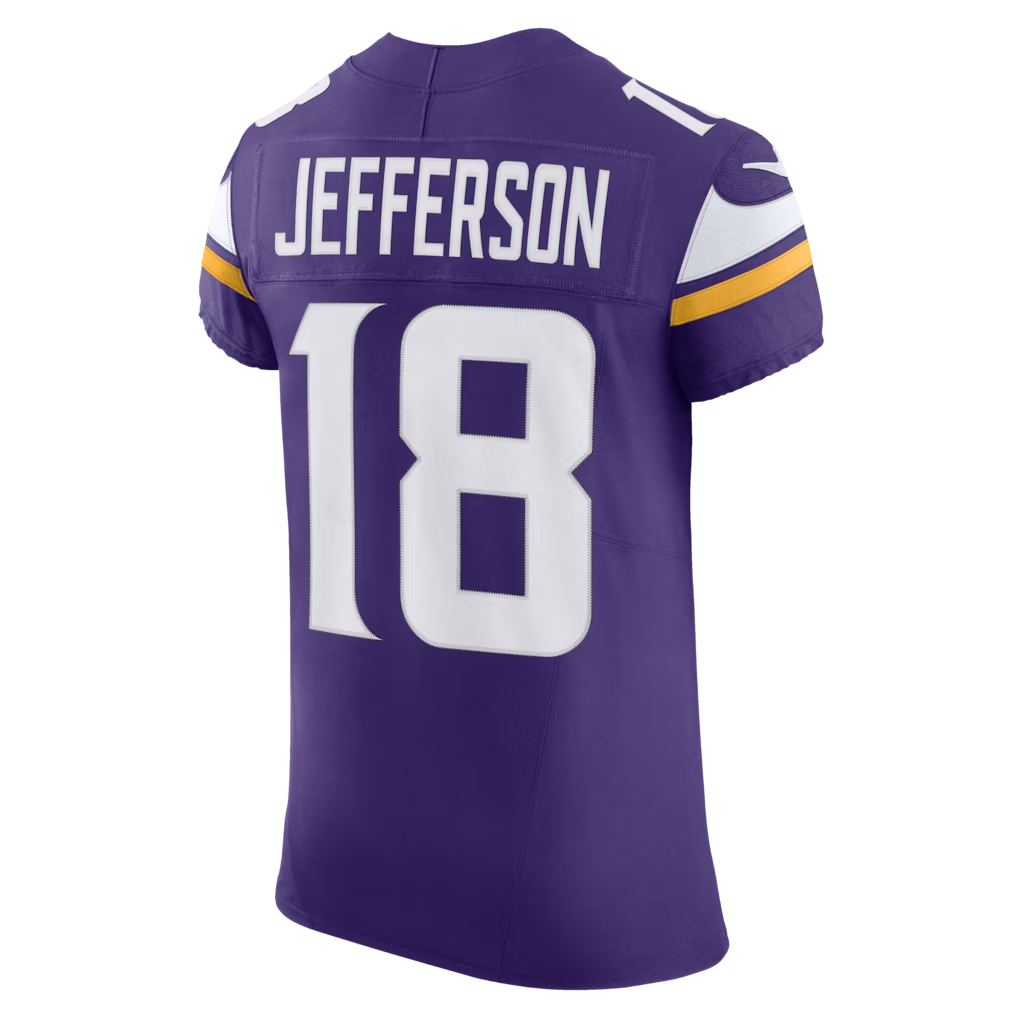 Johmsee MN.Vikings #18 Justin Jefferson Purple Team Vapor F.U.S.E. Elite Stitched Jersey