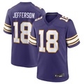 Johmsee MN.Vikings #18 Justin Jefferson Player Purple Classic Limited Game Stitched Jerseys