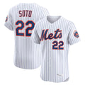 Johmsee NY.Mets #22 Juan Soto Player White Home Limited Elite Stitched Jerseys