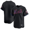 Johmsee NY.Mets Blank Player Black Alternate Home Limited Stitched Jerseys