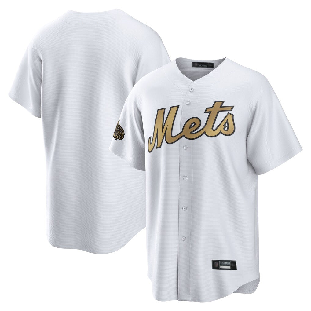 Johmsee NY.Mets Blank Player Gold Road Home Game Stitched Jerseys